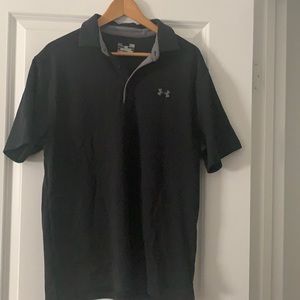 Under Armour men’s black polo shirt sz. large